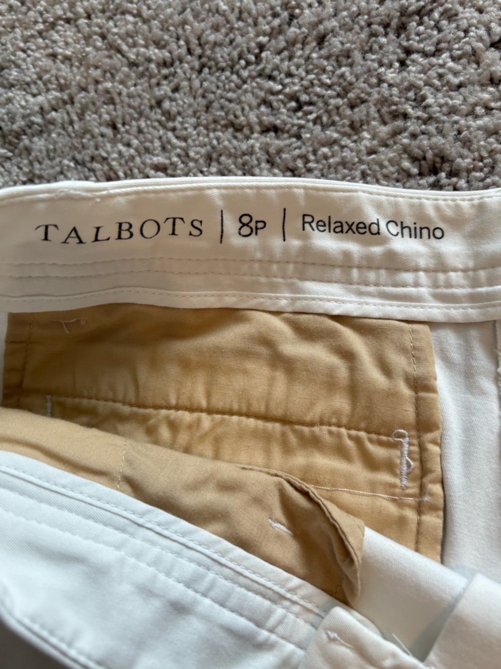 Talbots White Relaxed Chino Pants - Picture 3 of 6